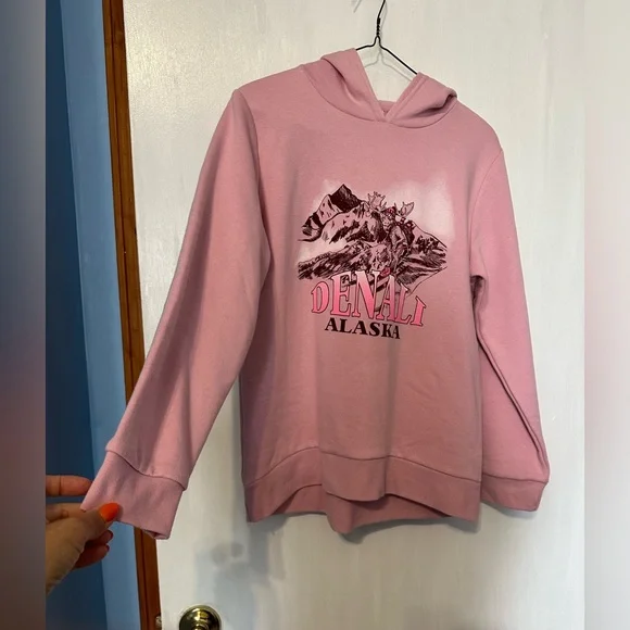 Girls Pink Sweatshirt / Hoodie,, Size XL 14/16, NWoT - Picture 3 of 8